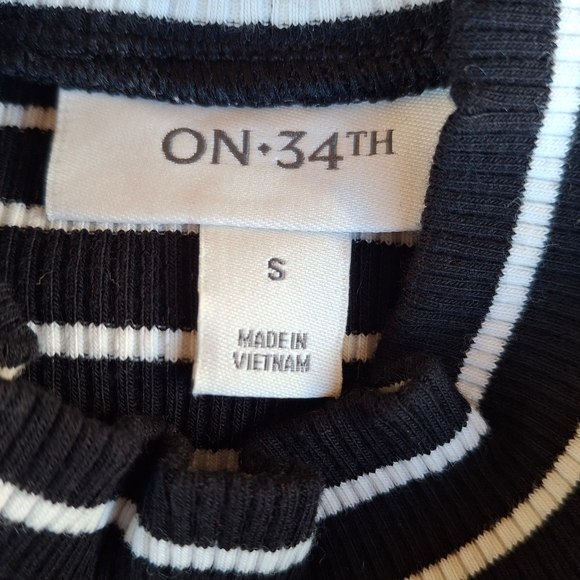 Macy's On 34TH Women's Mock Neck Elbow-Sleeve Top Sz Sm - Picture 12 of 13